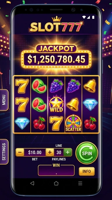 Layar utama slot777 — antarmuka bersih setelah instalasi